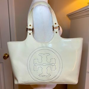 Tory Burch - *Large* White Patent Leather Tote